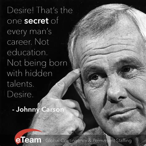 Inspirational Quote: Johnny Carson – eTeam Inc