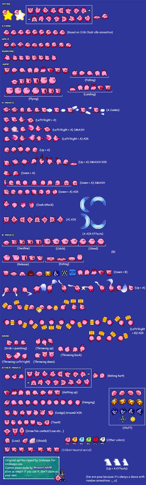 Kirby Sprite sheet (re-upload) by Gregarlink10 on DeviantArt