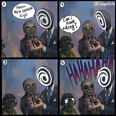 Jager Acog ( twitter: @fatmeat976 ) - Rainbow6 | Rainbow six siege memes, Rainbow six siege art ...