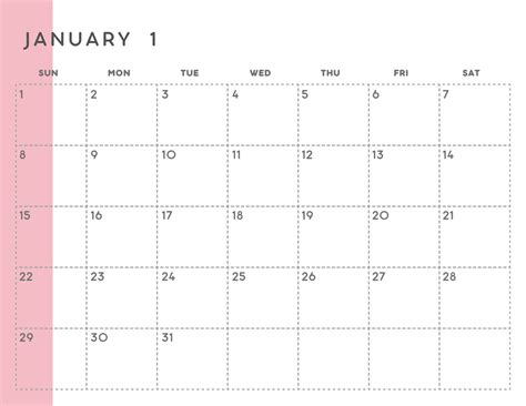 Blank Calendar Template Free Printable - Printable Template Calendar