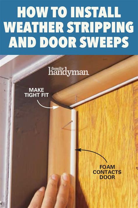 Installing Weather Stripping & Door Sweeps | Door weather stripping, Weather stripping, Door sweeps