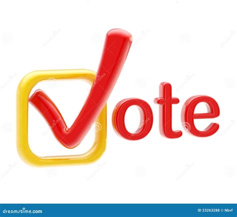 Vote Emblem Symbol Isolated on White Stock Illustration - Illustration ...