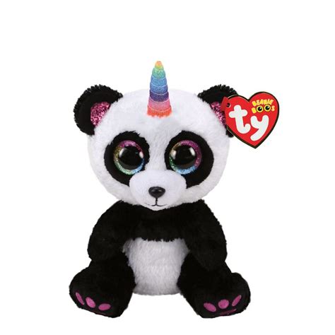 Ty Beanie Boo Small Paris the Panda With Horn Plush Toy in 2020 | Ty beanie boos, Rare beanie ...