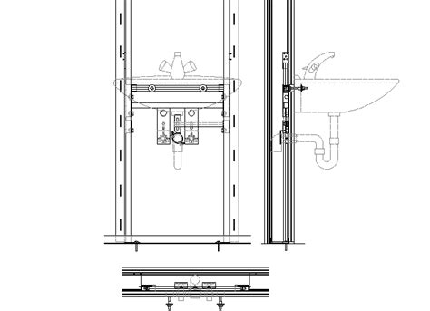 Sink detail dwg file - Cadbull