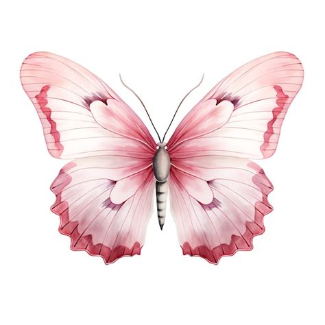 Premium Photo | Beautiful pink butterfly clipart illustration