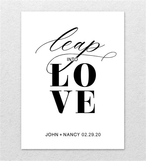 leap year wedding signage + graphic. // wedding decor // leap year ...