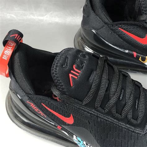 NIKEiD Air Max 270 Custom Black Red For Sale – The Sole Line