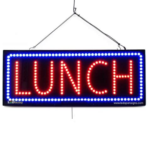 “LUNCH” Large LED Restaurant Window Sign – Led Open Signs