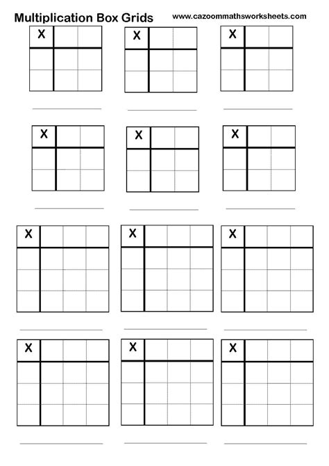 Box Method Worksheets