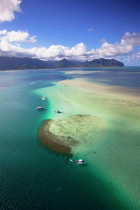 Sand Bar, Kaneohe Bay, Oahu, Hawaii Photograph by Douglas Peebles