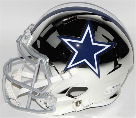 Ezekiel Elliott Signed Dallas Cowboys Chrome Full-Size Speed Helmet (Beckett Hologram ...