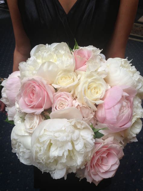 White peonies, roses, soft pink peonies, roses, spray roses. | Floral ...