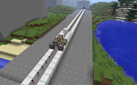 piston monorail Minecraft Map