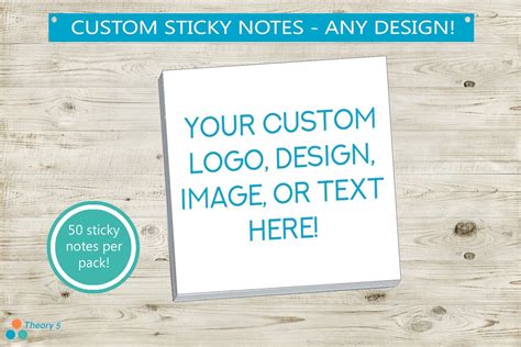 Custom Sticky Notes Business Logo Personalize // Stick Paper, Office ...