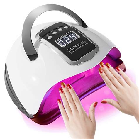 Boriyuan 280W UV LED Nail Lamp, 66 Beads, Portable Gel Polish Dryer ...