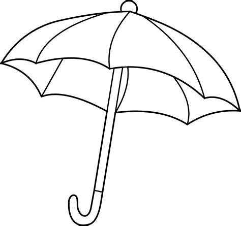 Umbrella Coloring Page - Free Clip Art