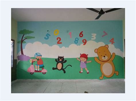 Play School Wall Painting, 3D Wall Painting, Nursery School Wall ...