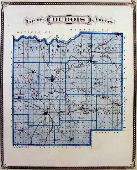 Map of DuBois County, Indiana - Art Source International