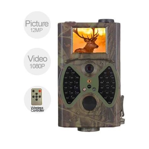 12MP 1080P Photo Trap Camera Night Vision Hunting Trail Camera IR Infrared Invisible LED ...