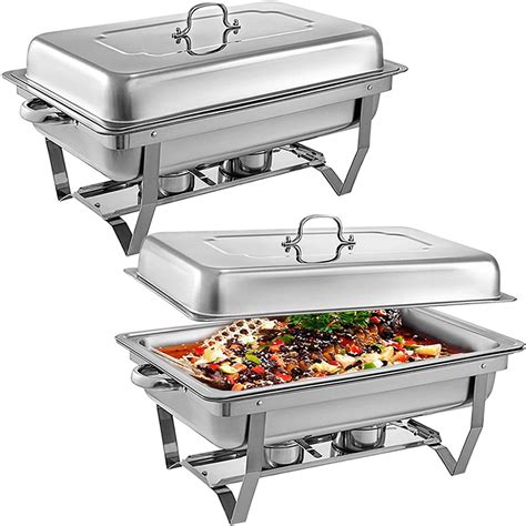 1/2/3 Pcs Stainless Steel Chafing Dish Buffet Stoves Food Warmer ...