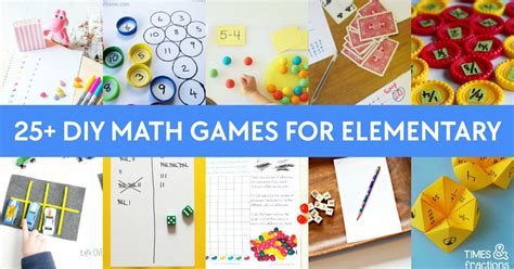 25+ Fun DIY Math Games for Elementary Students