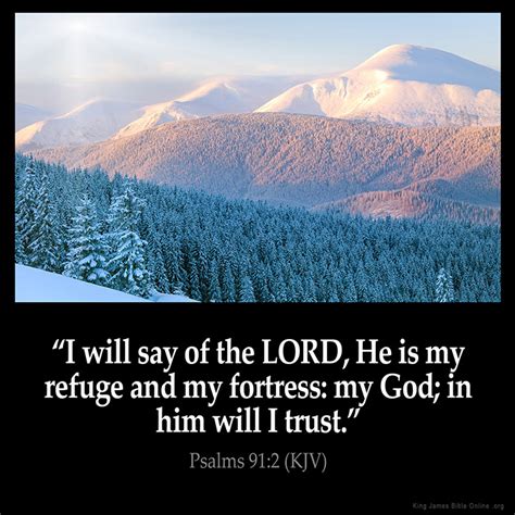 Psalms 91:2 Inspirational Image