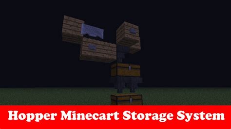 Hopper Minecart Storage System (No Redstone Required) Minecraft Project