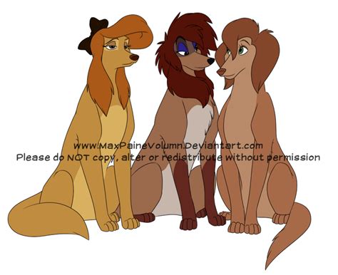Dixie, Rita and Sasha by MaxPaineVolumn on DeviantArt | The fox and the hound, Animated animals ...