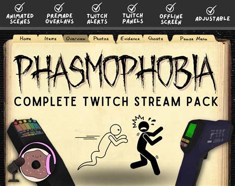 ANIMATED Phasmophobia Stream Overlay & Twitch Alerts Pack - Etsy Canada