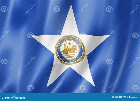 Houston City Flag, Texas, USA Stock Illustration - Illustration of ...