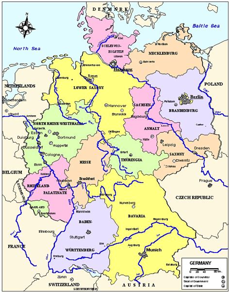 Map of Germany With Cities - Free Printable Maps