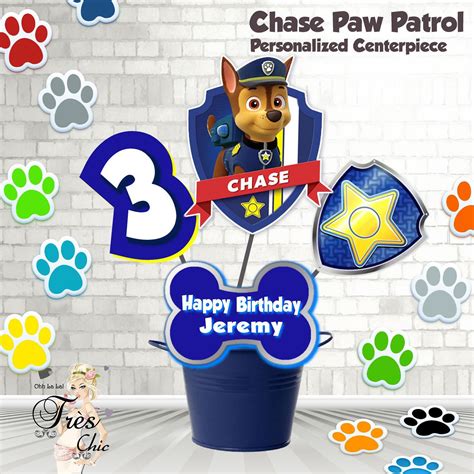 Chase Paw Patrol Centerpiece,Chase Paw Patrol,Chase Paw Patrol ...