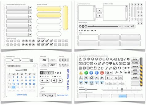 Paper Prototyping UI Elements Kit | Smiley Cat