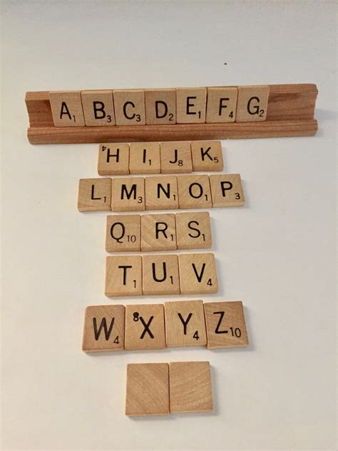 Individual Vintage Scrabble Tiles Smoothed Edges Stamped Characters - Etsy