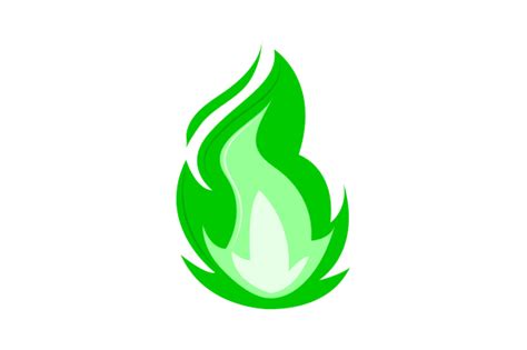 Green Flame SVG Cut file by Creative Fabrica Crafts · Creative Fabrica