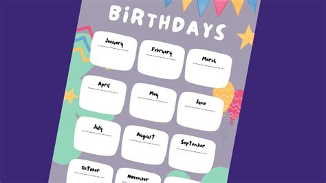 Birthday Reminder Printable - diy Thought