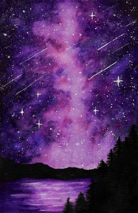 Galaxy Nightsky Mini Art Print by 0art_for_fun0 1 - Without Stand - 3" x 4" Galaxy Art Painting ...