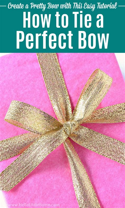 How to Tie a Bow (Step-by-Step) Tutorial + Video) | Hello Little Home