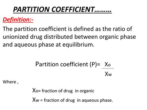 Partition coefficient | PPT