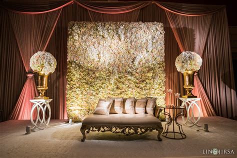 Floral backdrop bridal stage with ornate sofa | Luxury wedding decor, Aisle decor, Decor