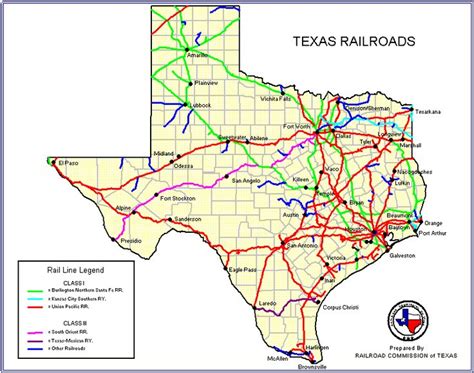 Texas Railroads Map