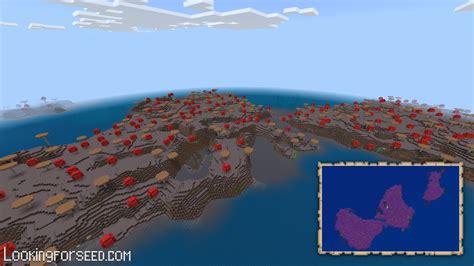 Mushroom Island Seeds for Minecraft Bedrock | Lookingforseed.com