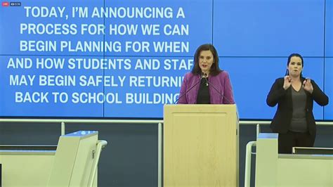 Gretchen Whitmer Announces Process for Plans to Re-Open Schools ...