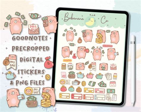 Digital Stickers Book. Cute Hand Draw Digital Planner Stickers | Etsy