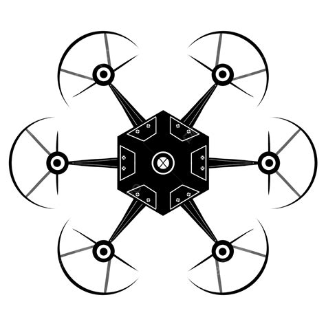 Black Drone Silhouette PNG Images, Large Black Mechanical Drone Clipart, Drone Clipart, Large ...