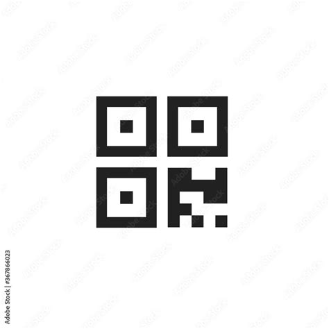 Qr code simple icon symbol. Scan logo, concept in vector flat style. Stock Vector | Adobe Stock