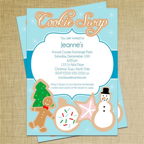 Christmas Cookie Swap Invitation PRINTABLE DIY | Etsy