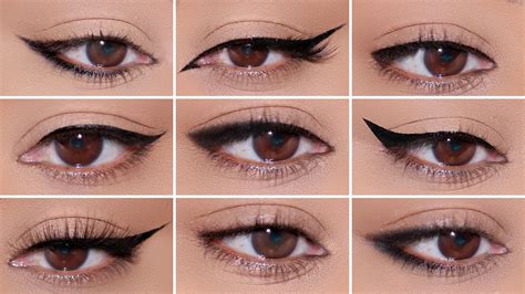 How To: 9 Different Eyeliner Styles on HOODED EYES | Easy Beginner ...