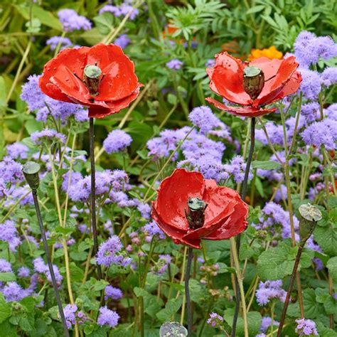 Red Poppy Garden Stake | White Flower Farm