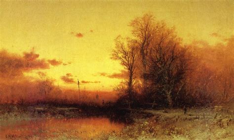 Winter Sunset Painting | George Herbert McCord Oil Paintings